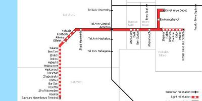 テルアビブの地下鉄図