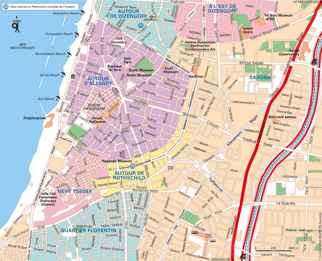 地図Tel Aviv駐車場