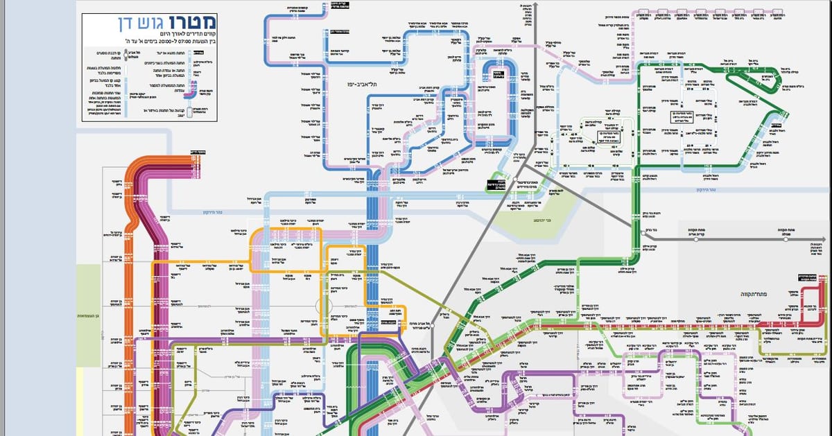バス地図Telテルアビブ