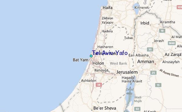 地図のテルアビブyafo 