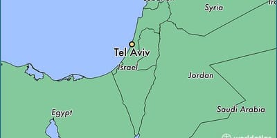地図のテルアビブの世界