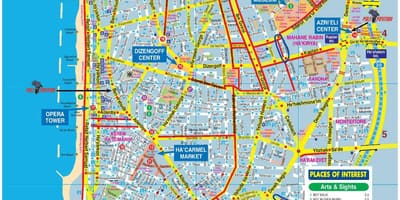 地図のテルアビブバイク
