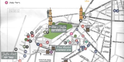 ヤッフォテルアビブの地図