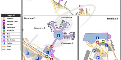 ベングリオン空港地図